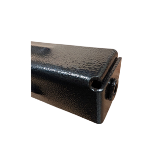 Pinball Leg Black Wrinkled Ribbed